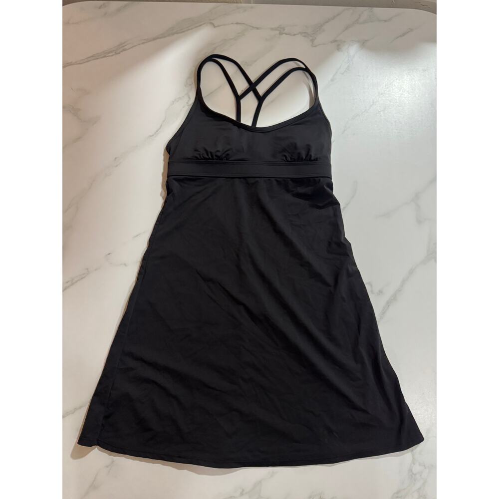 Athleta Coastline Swim Dress Women's XSP Petite Black